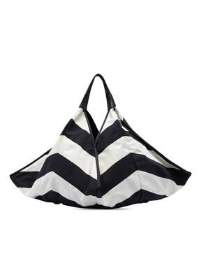 Chanel Cc Canvas Stripe Tote Pre-Loved #321463C13B